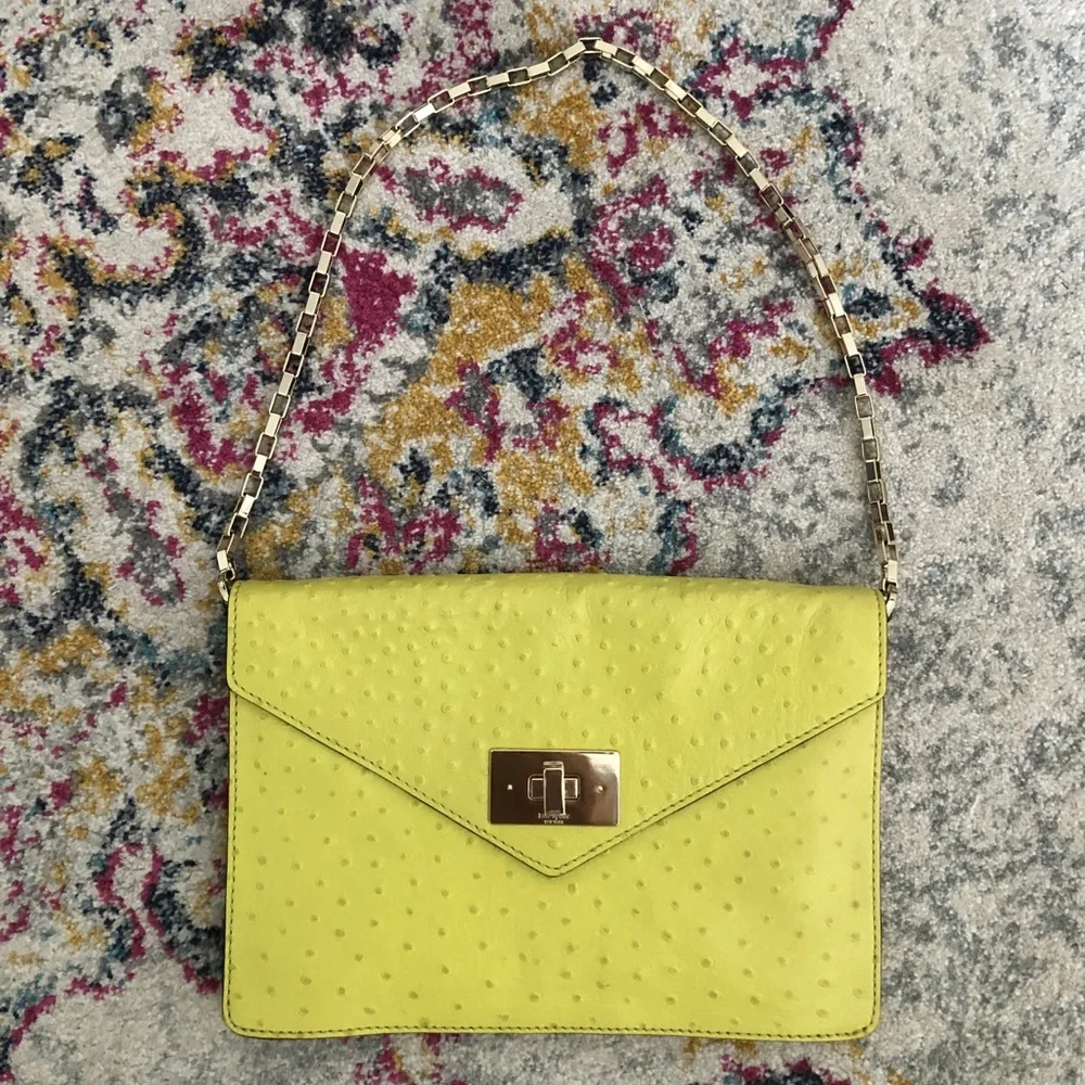 Kate Spade Post Madison Ostrich Bag - Picture 2 of 7